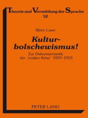 cover image of Kulturbolschewismus!